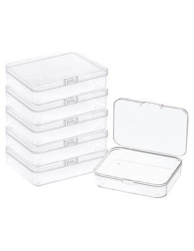 3 Cajas Rectangulares Transparentes Goiio para Almacenamiento