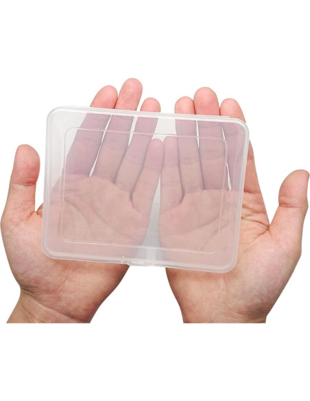 3 Cajas Rectangulares Transparentes Goiio para Almacenamiento