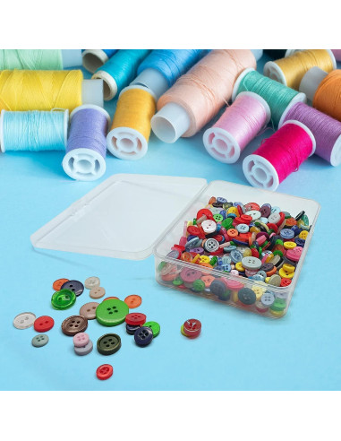 3 Cajas Rectangulares Transparentes Goiio para Almacenamiento