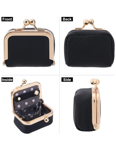 Caja de Joyería Mini de Cuero Genuino BOXOB - Negro