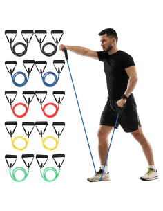 Set de 10 Bandas de Resistencia Shappy con Mangos - Multicolor