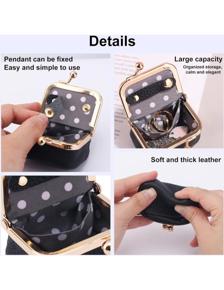 Caja de Joyería Mini de Cuero Genuino BOXOB - Negro Caja de Joyería Mini de Cuero Genuino BOXOB - Negro