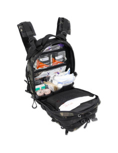 Mochila Médica Lightning X LXPB89 Camuflaje Negro + Kit 2
