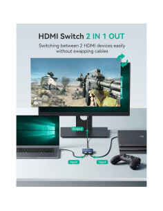 Interruptor HDMI 2.1 GANA Bi-Direccional 4K 8K 48Gbps 2