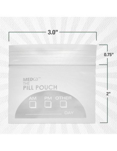 Bolsas Organizadoras de Pastillas MEDca 100 Unidades 7.62x5.08cm