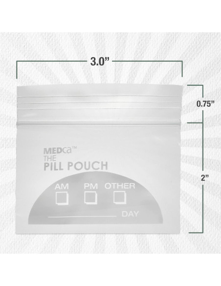 Bolsas Organizadoras de Pastillas MEDca 100 Unidades 7.62x5.08cm