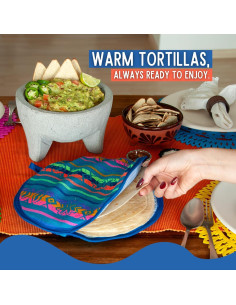 Calentador de Tortillas AXR Hecho a Mano 30 cm Tela Cambaya 2