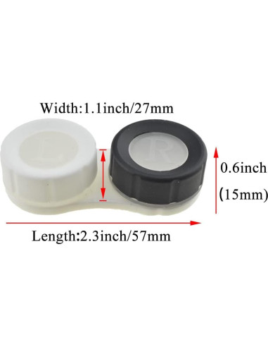 Estuche para Lentes de Contacto HAHIYO Kit Negro 2 Piezas