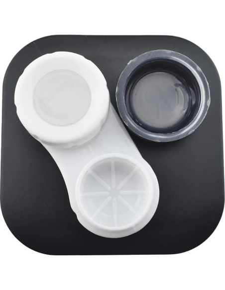 Estuche para Lentes de Contacto HAHIYO Kit Negro 2 Piezas