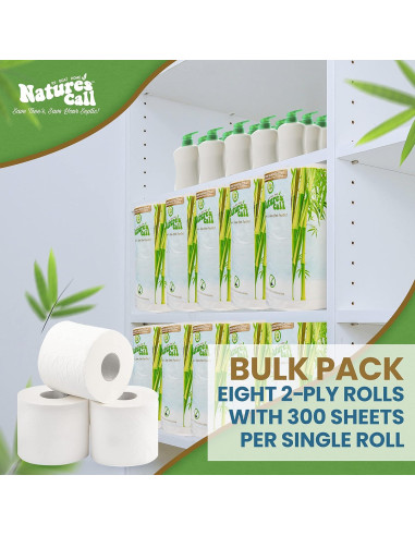 Papel Higiénico Nature's Call 48 Rollos 2 Capas Suave y Fuerte