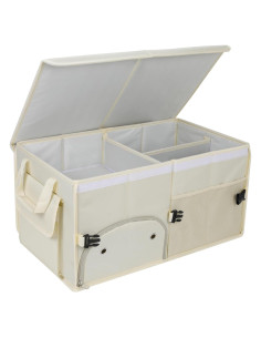 Organizador de Maletero AOKJOY Plegable Beige 61x36x30 cm