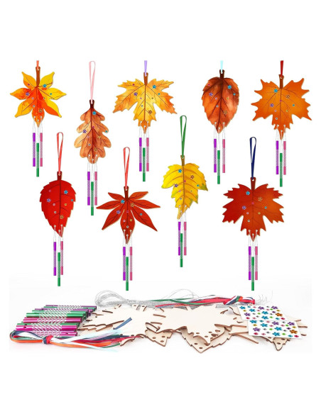 Kit de Campana de Viento de Madera Sealmic Otoño 27 Tubos