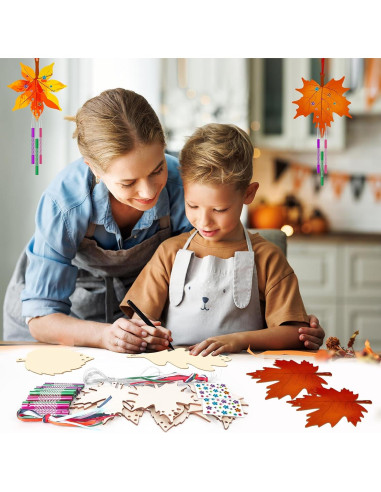 Kit de Campana de Viento de Madera Sealmic Otoño 27 Tubos