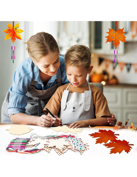 Kit de Campana de Viento de Madera Sealmic Otoño 27 Tubos