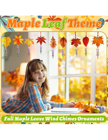 Kit de Campana de Viento de Madera Sealmic Otoño 27 Tubos