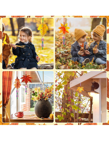 Kit de Campana de Viento de Madera Sealmic Otoño 27 Tubos