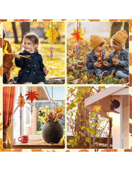Kit de Campana de Viento de Madera Sealmic Otoño 27 Tubos