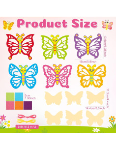 Kit de Manualidades de Mariposa Tinlade 24 Piezas DIY Multicolor 2