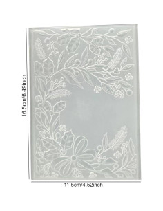 Carpeta de Relieve 3D DIYology Hojas de Navidad 16.5x11.5cm 2