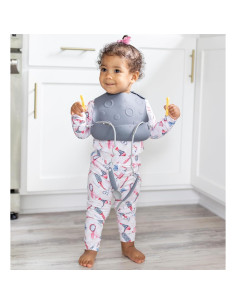 Babero de Silicona Ajustable Busy Baby Bungee con Utensilios 2