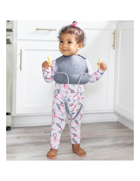 Babero de Silicona Ajustable Busy Baby Bungee con Utensilios Babero de Silicona Ajustable Busy Baby Bungee con Utensilios