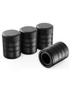 Tapa de Válvula de Neumático HZJD Negra - 4 Piezas Universal