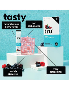 Suplemento de Sueño Tru Dream en Polvo 12 Paquetes Sabor Frutos Rojos 2