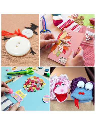 80 Botones de Madera Redondos uxcell 9mm Negro para Costura