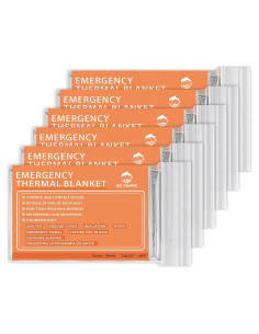 Mantitas Térmicas Mylar QIO CHUANG - Paquete de 6 para Emergencia