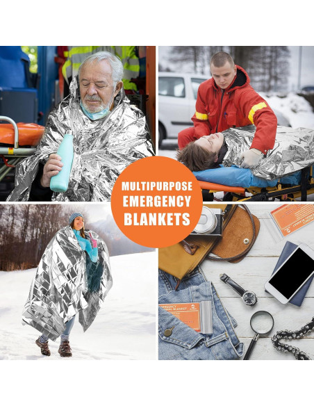 Mantitas Térmicas Mylar QIO CHUANG - Paquete de 6 para Emergencia Mantitas Térmicas Mylar QIO CHUANG - Paquete de 6 para Emergencia