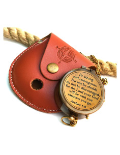 Brújula de Latón SARA NAUTICAL con Caja de Madera 6.35cm