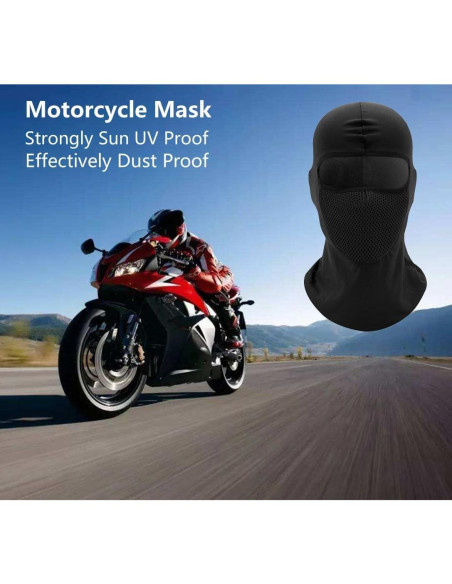 Máscara Balaclava Facial Negra para Esquí y Deportes al Aire Libre