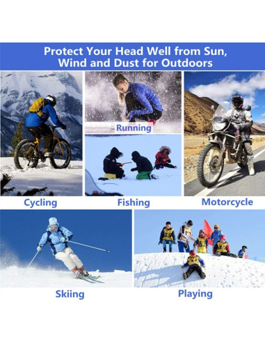 Máscara Balaclava Facial Negra para Esquí y Deportes al Aire Libre