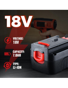 Batería VANTTECH 2-Pack 18V 7.0Ah Li-ion para Black & Decker 2