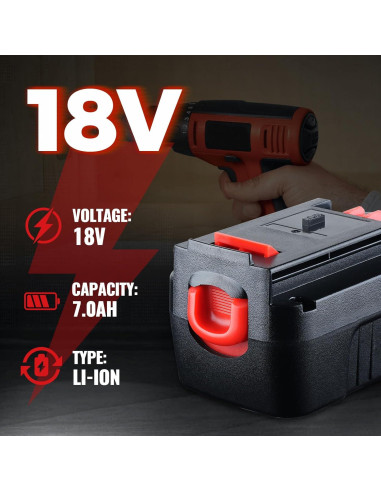 Batería VANTTECH 2-Pack 18V 7.0Ah Li-ion para Black & Decker