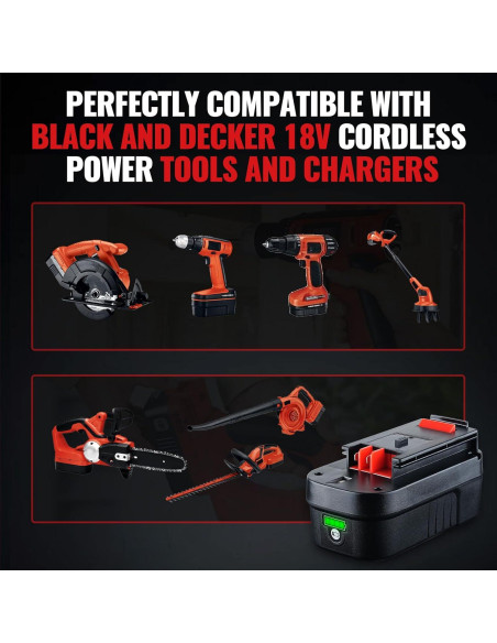 Batería VANTTECH 2-Pack 18V 7.0Ah Li-ion para Black & Decker