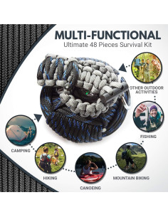 Kit de Supervivencia Holtzman's Gorilla 48 Herramientas Azul/Negro 2