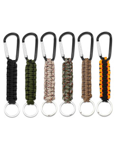 Llavero Paracord Siutaga 6 Pcs con Mosquetón 16 cm - 6 Colores