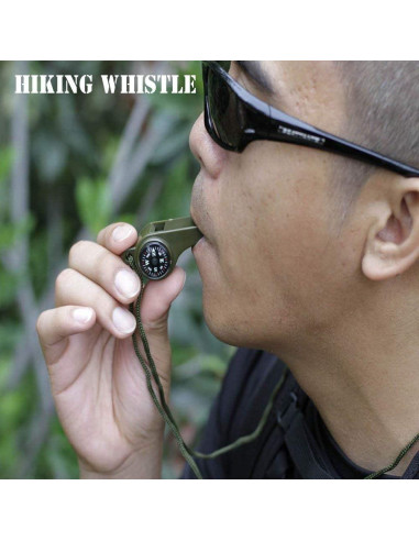 Silbato de Emergencia TTSAM 3 en 1 con Brújula y Termómetro