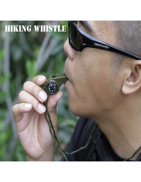 Silbato de Emergencia TTSAM 3 en 1 con Brújula y Termómetro