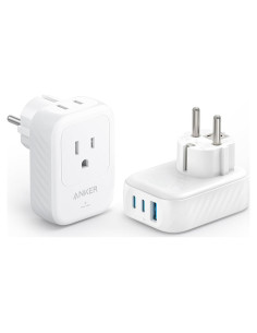 Anker Adaptador de Enchufe Internacional 5-en-1 Tipo E/F
