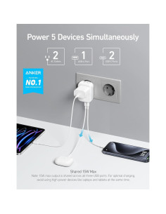 Anker Adaptador de Enchufe Internacional 5-en-1 Tipo E/F 2