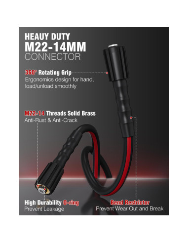 Manguera de Lavadora a Presión Zebra Clean 15.24 m 3600 PSI