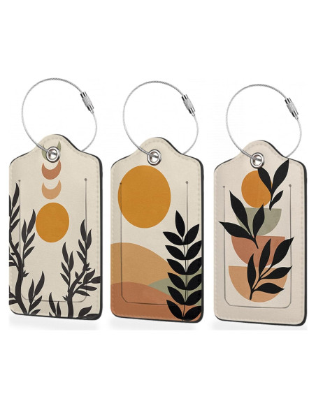 Juego de 3 Etiquetas de Equipaje ZIHONSE en Cuero PU 11.9x7 cm Juego de 3 Etiquetas de Equipaje ZIHONSE en Cuero PU 11.9x7 cm