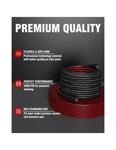 Manguera de Lavadora a Presión Zebra Clean 15.24 m 3600 PSI