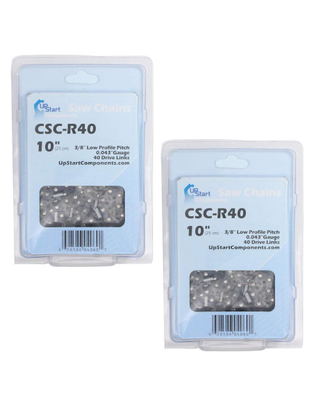 Cadena de sierra de 25.4 cm UpStart Components para Black & Decker LCS1020 - Paquete de 2