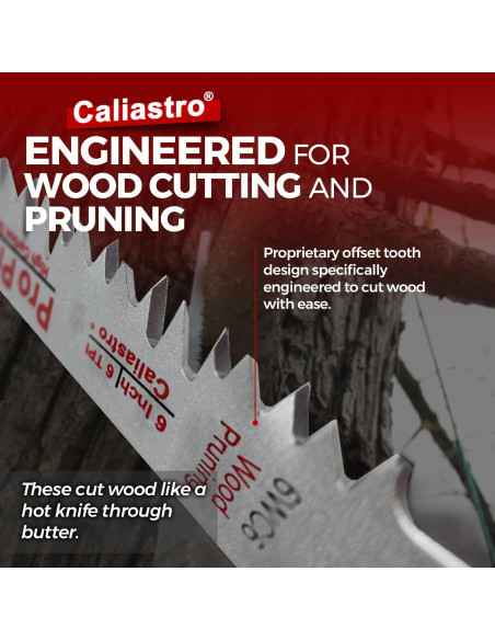 Hojas de corte de madera 15 cm Caliastro - Paquete de 8