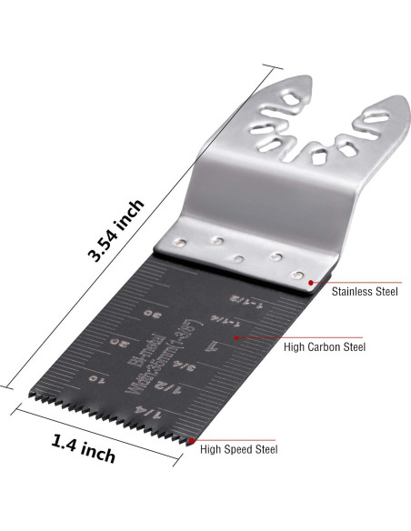 Cuchillas de Sierra Oscilante Bi-Metal 50 Pcs Ettonsun Universal