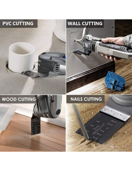 Cuchillas de Sierra Oscilante Bi-Metal 50 Pcs Ettonsun Universal