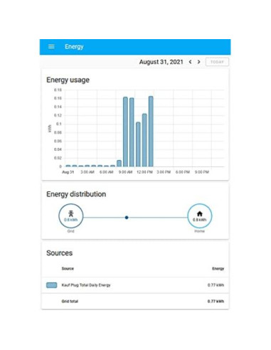Enchufe Inteligente KAUF PLF12 con Monitoreo de Energía